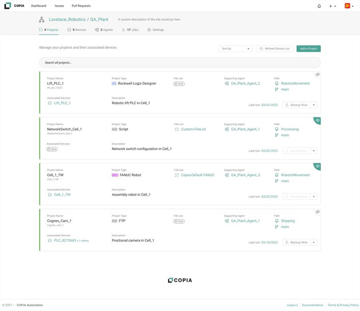 Copia Automation’s DeviceLink™ simplifies backup and change detection for industrial automation devices